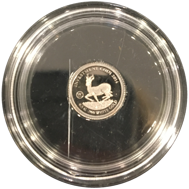 Gabon Gold Coin: Springbock 2014 0.5 g White Gold Prooflike