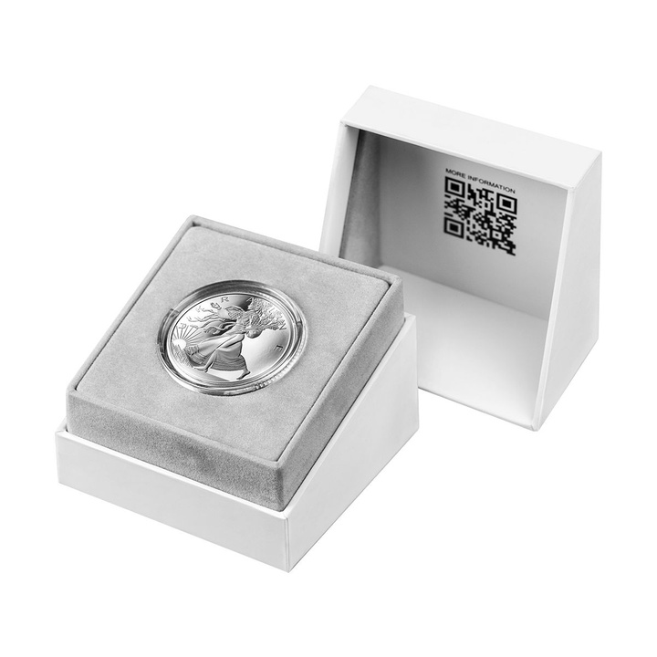 Medaglia in argento Liberty of Ukraine, 1 oncia d’argento, 2024, Proof, con ologramma