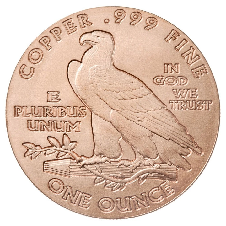 Incuse Indian 1 oz Copper