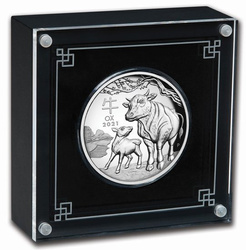 Lunar III: Rok Bawoła 5 uncji Srebra 2021 Proof High Relief
