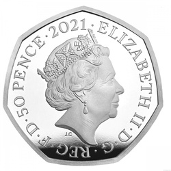 The Snowman coloured Silver 2021 Proof