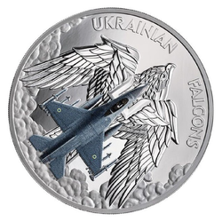 Ghana Ukrainian Falcons 1 oz Silber 2024 Proof