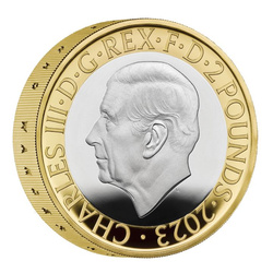 5 érme szett Nagy-Britannia ezüst 2023 Proof Piedfort emlékérme