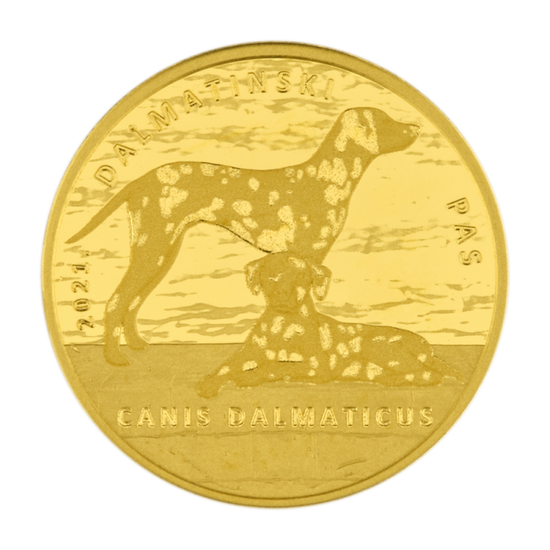Croatia: Dalmatian Dog 1 oz Gold 2021