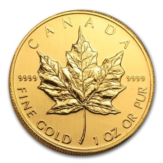 Feuille d'érable canadienne 1 once d'or 2001
