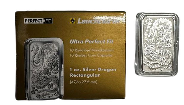 Leuchtturm - Capac din plastic pentru lingou monedă Dragon Ultra Perfect Fit 10 bucăți