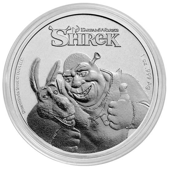 Niue: Shrek 20° anniversario del film 1 oncia d'argento 2021