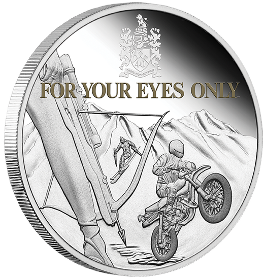 Tuvalu: For Your Eyes Only colored 40. movie anniversary 1 oz Silver 2021 Proof