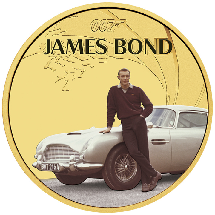 7 érme szett Tuvalu: James Bond - Sean Connery színes ezüst 2024 Proof