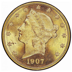 Liberty Head $20 Gold 1907