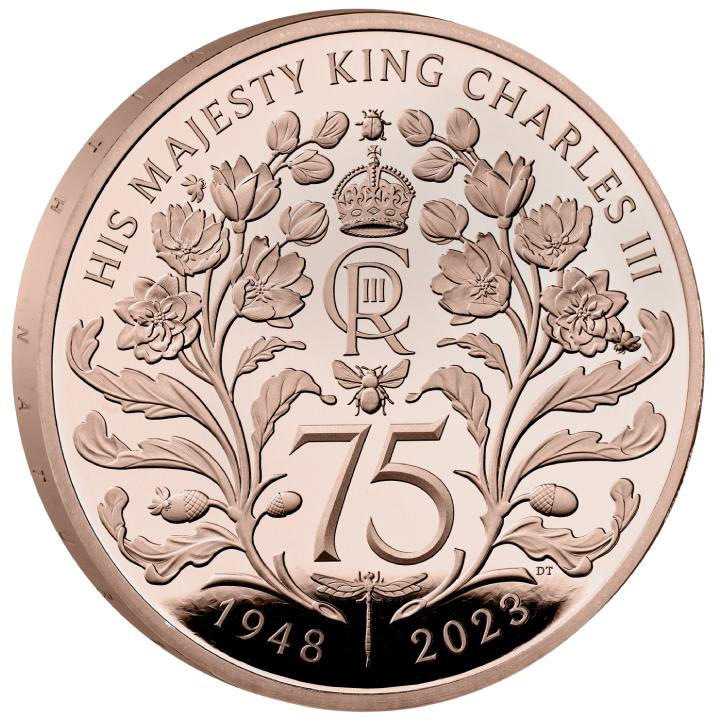 The 75th Birthday of His Majesty King Charles III £5 Gold 2023 Proof
