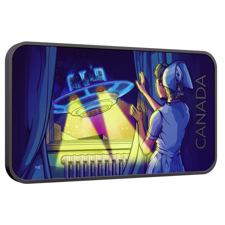 Canada: Fenomeni inspiegabili del Canada - L'incidente di Duncan colorato $20 Argento 2023 Proof