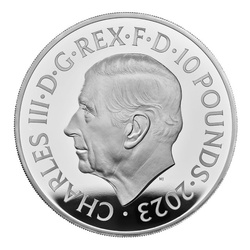 A Tudor-ház királyi állatai: Clarence bikája 10 uncia ezüst 2023 Proof
