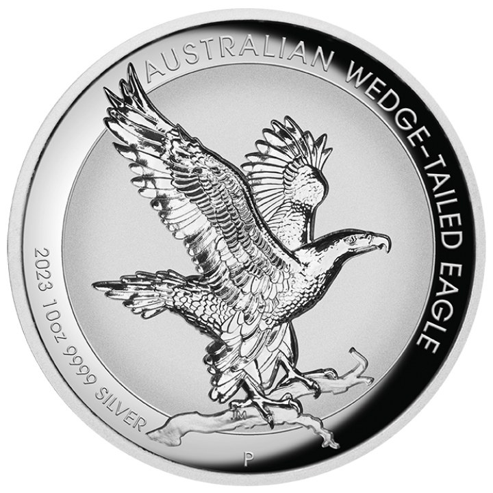 Aquila australiana 10 once d'argento 2023 Proof Incisa