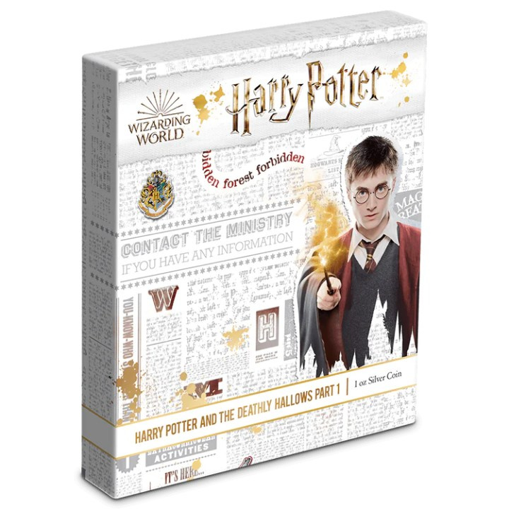 Niue: Harry Potter - Movie Poster 'Harry Potter and the Deathly Hallows Part 1' colored 1 oz Silver 2021 Proof