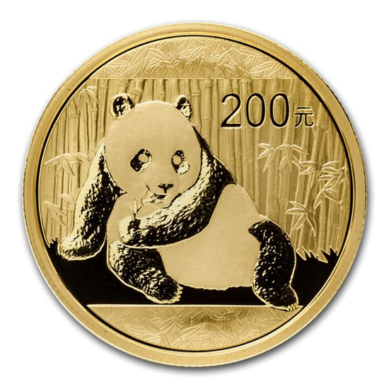 Panda cinese 1/2 oncia d'oro 2015