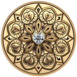 Canadá: Purely Brilliant Collection - De Beers Ideal Heart $200 Oro 2023 Proof Ultra High Relief