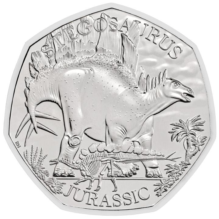 Dinosauri: Esemplari iconici - Stegosauro 50p Rame-nichel 2024