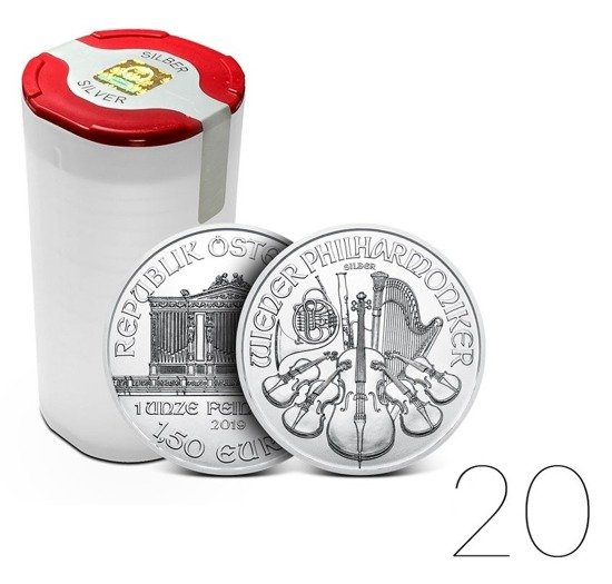 Filarmónica de Viena 1 oz Plata 2019 PAQUETE DE 20 HOJAS