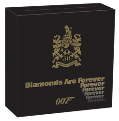 Tuvalu: Diamonds Are Forever colored 50. movie anniversary 1 oz Silver 2021 Proof