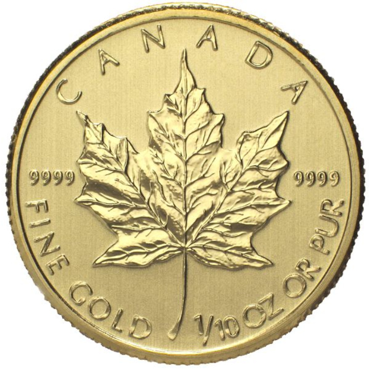 Kanadai juharlevél 1/10 uncia arany 2014
