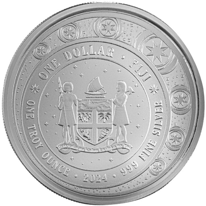 Fiji: Unicorn "Azurea" coloured 1 oz Silver 2024 Prooflike