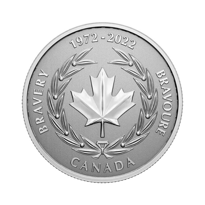 Canada: Moments to Hold - Medal of Bravery 50. 1/4 Ounce Silver Anniversary 2022