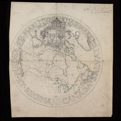 Canada: Emanuel Hahn's Original Sketch - Royal Visit $50 Argento 2025 Moneta antica