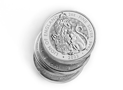 The Royal Tudor Beasts: Lion of England 2 unce stříbra 2022