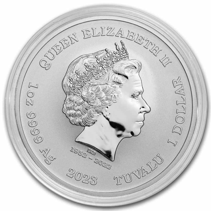 Tuvalu: Bandera Negra - The Fancy 1 oz Plata 2023