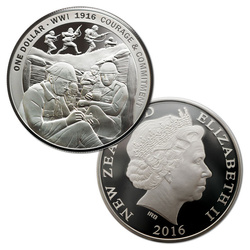 Bátorság és elkötelezettség 1 uncia ezüst 2016 Proof