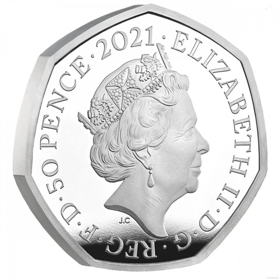 The Snowman coloured Silber 2021 Proof