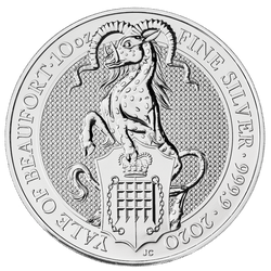 The Queen’s Beasts: The Yale of Beaufort 10 oz Silver 2020