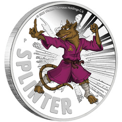 Tuvalu: Teenage Mutant Ninja Turtles - Splinter coloured 1 oz Silver 2025 Proof
