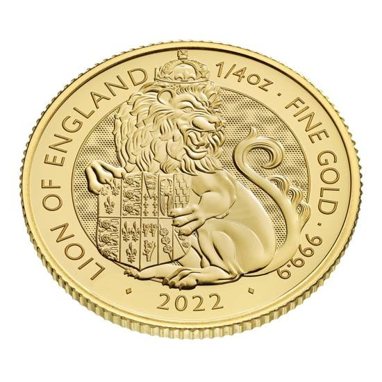 The Royal Tudor Beasts: Lion of England 1/4 uncji Złota 2022