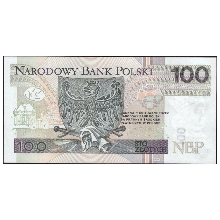 Lengyel 100 zloty (100 PLN) UNC bankjegy