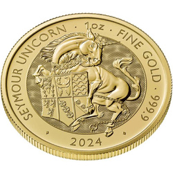 The Royal Tudor Beasts: The Seymour Unicorn 1 oz Gold 2024 