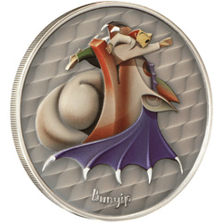 Niue: World of Cryptids - Bunyip $2 coloured Silver 2023 High Relief Antiqued Coin