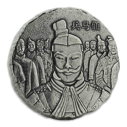 Fiji: Terracotta Warriors 5 oz Silber 2018 Antique Coin