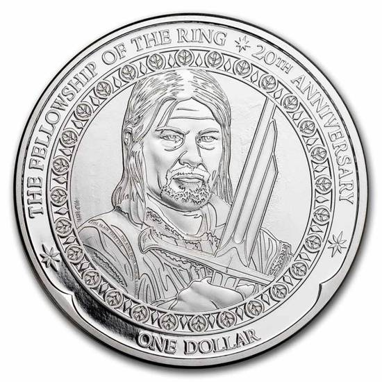 El Señor de los Anillos: La Comunidad del Anillo - Boromir 20 Aniversario de la película 1 oz Plata 2021