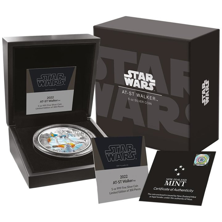 Niue: Star Wars - AT-ST Walker color 5 oz Plata 2022 Proof