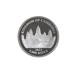 The Lost Tigers of Cambodia 1 oncia d'argento 2022 Proof High Relief