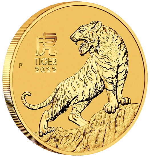 Lunar III: Anno del Tigre 1/4 oncia d'oro 2022