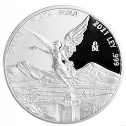 Libertad Mexicana 2 onzas Plata 2021 Proof