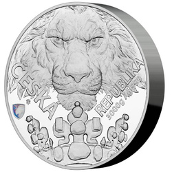 Niue: Czech Lion 3000 grams Silber 2023 Proof Hologram 