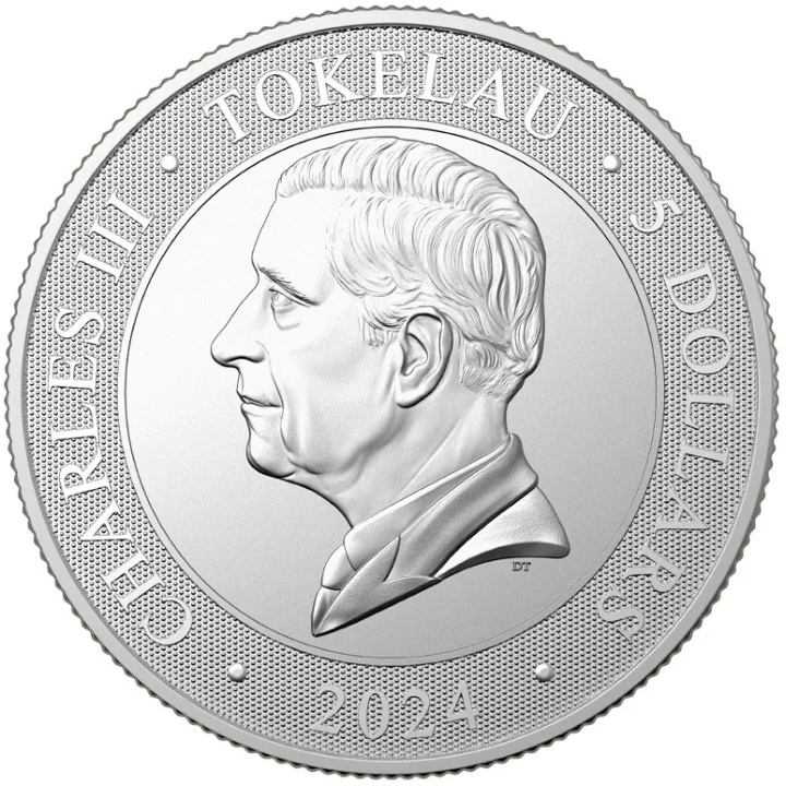 Tokelau: Vad tájak – Krokodil 1 uncia ezüst 2024