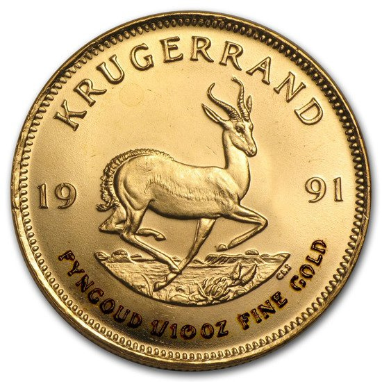 Krugerrand 1/10 oz Gold 1991