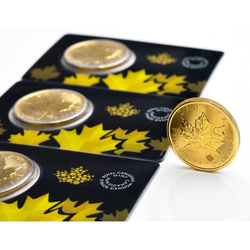 Feuille d'érable canadienne 1 once d'or 2015 dans un certipack