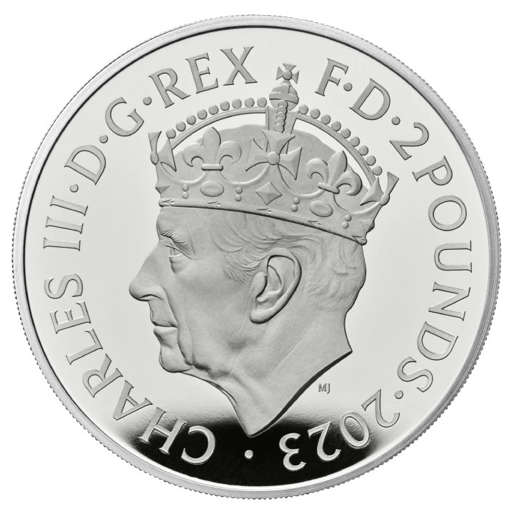 L'incoronazione di Sua Maestà Re Carlo III 1 oncia d'argento 2023 Proof