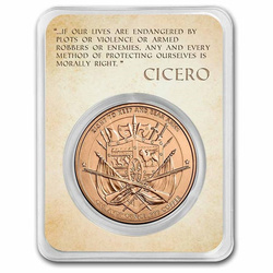 Founders of Liberty: Cicero - Keep & Bear Arms 1 uncja Miedzi Slab 